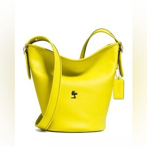 🎉Coach x Peanuts Woodstock - YELLOW- Mini Duffel Bag -NWT -Rare Discontinued 💛